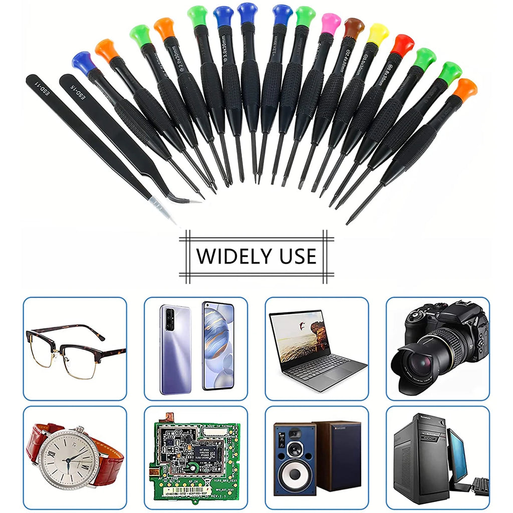 18pc Magnetic Precision Screwdriver Set – Watch, Phone & Glasses Precision Screwdriver Set Nixie