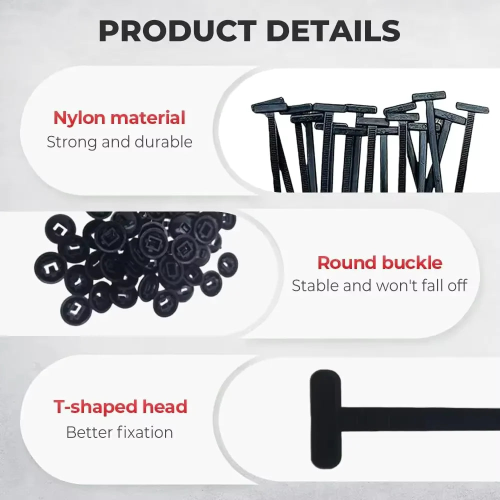 Heavy Duty UV Resistant Nylon Zip Ties with Pin Fasteners 50-300PCS Nylon Cable Ties Nixie