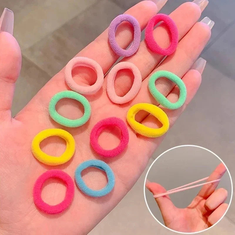 200–1000pcs Colorful Nylon Elastic Hair Bands for Women & Girls Elastic Hair Bands Nixie