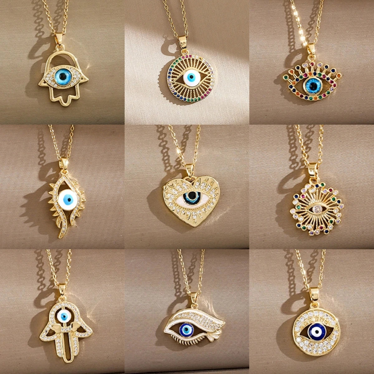 Devil's Eye Zircon Pendant Necklace – Unisex Collarbone Chain Pendant Necklace Nixie