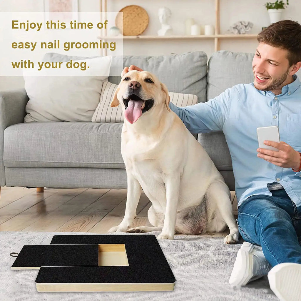 Dog Nail Scratch Board – Wooden Pull-Out Pet Nail File Pad Dog Nail Scratch Board Nixie