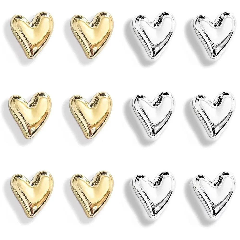 Heart-Shaped Fridge Magnets Retro Resin Décor Set of 10 Decorative Fridge Magnets Nixie