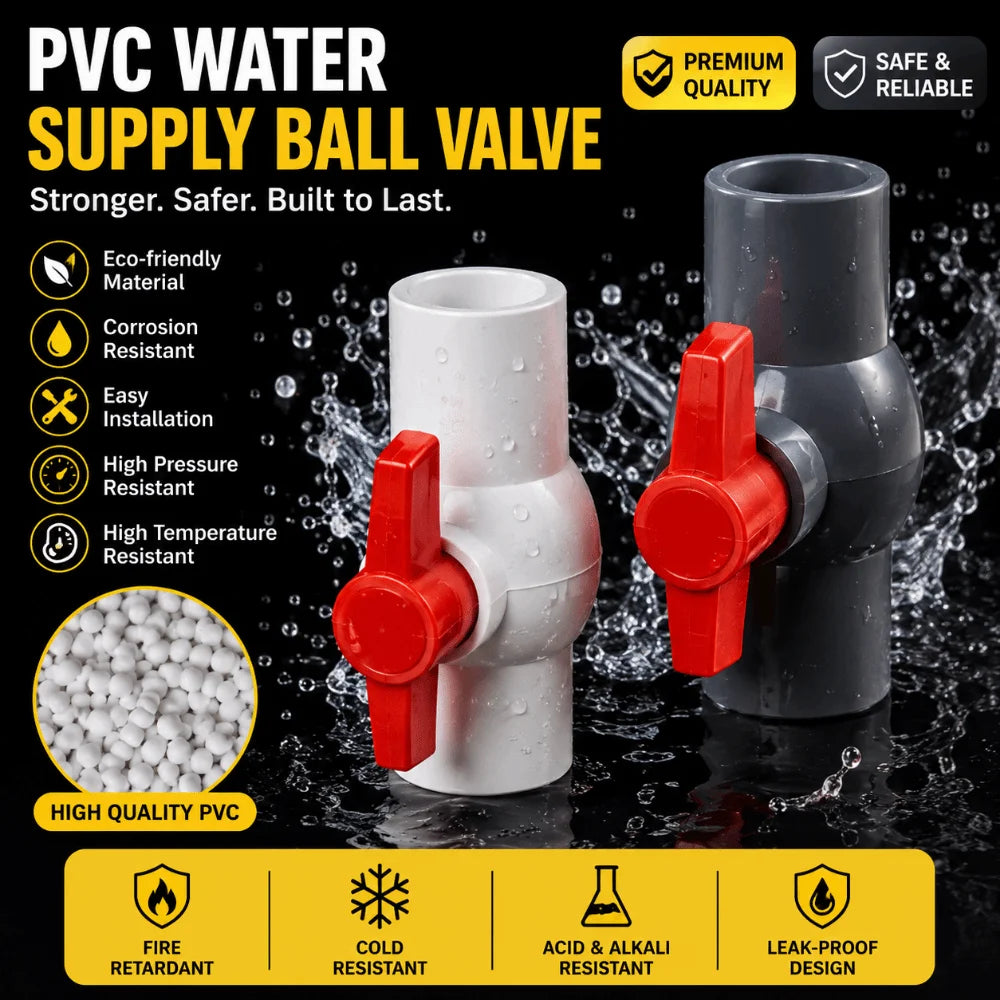 PVC Ball Valve Water Supply Switch – Corrosion Resistant PVC Ball Valve Nixie