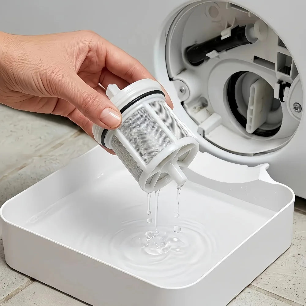 Washing Machine Drain Tray & Lint Filter Water Drip Pan