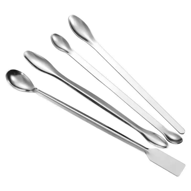Double-Ended Stainless Steel Lab Sampling Spoon Spatula Lab Sampling Spoon Nixie