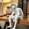 3D Printed Meditation Warrior Soldier Statue Collectible Figurine Collectible Figurine Nixie White