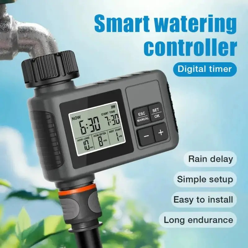 Automatic Garden Water Timer IPX7 LCD Irrigation Scheduler Garden Irrigation Timer Nixie Default Title