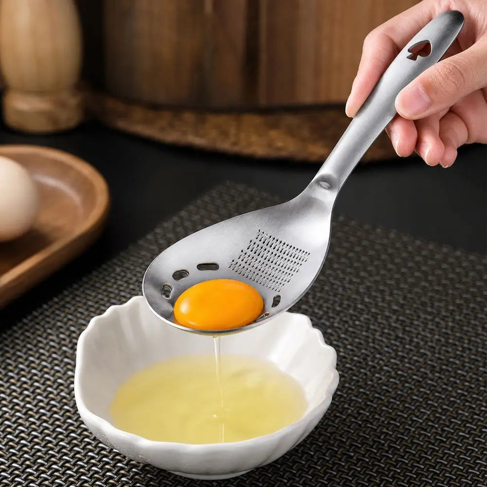 5-in-1 Stainless Steel Mashing Spoon, Egg Separator & Grater Kitchen Utensil Nixie
