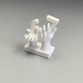 3D Printed Hand Sculpture "6&7" Minimalist Desk Ornament Desk Sculpture Ornament Nixie A2