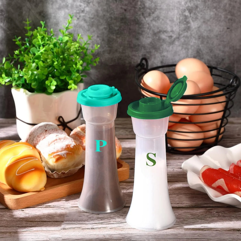 2-Pack Large Salt & Pepper Shaker Set with Lids – Kitchen Salt & Pepper Shakers Nixie