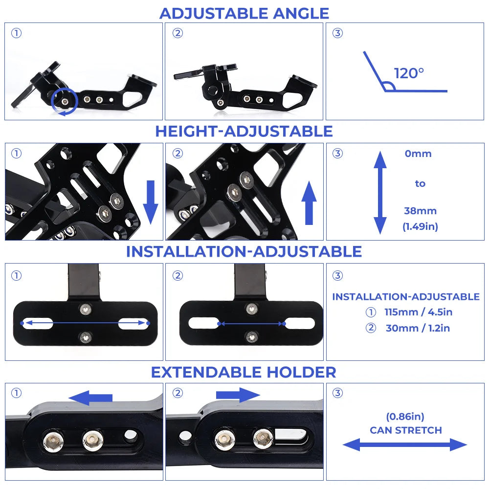 CNC Aluminum Motorcycle License Plate Bracket & Fender Eliminator License Plate Bracket Nixie