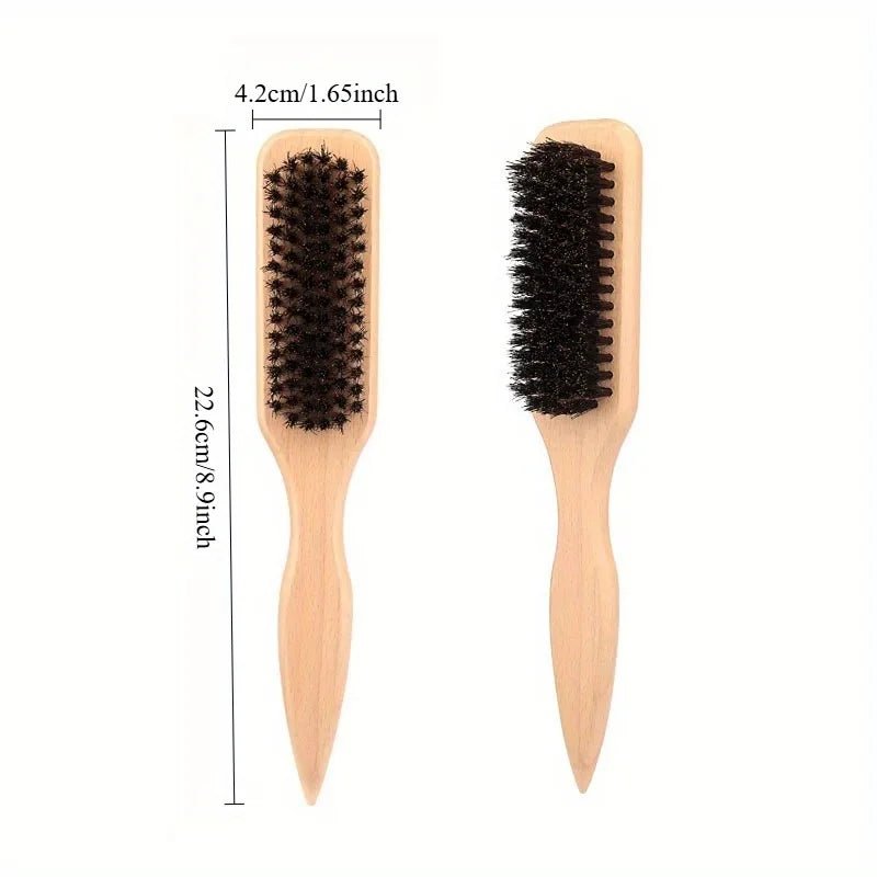 Boar Bristle Hair Brush – Sleek Ponytail, Bun & Edge Control Boar Bristle Hair Brush Nixie