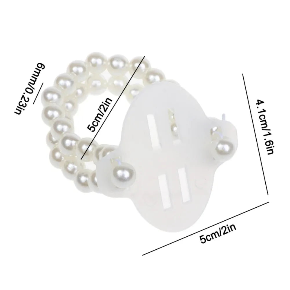 Pearl Elastic Corsage Wristlet Band – Bridal & Bridesmaid Corsage Wristlet Band Nixie