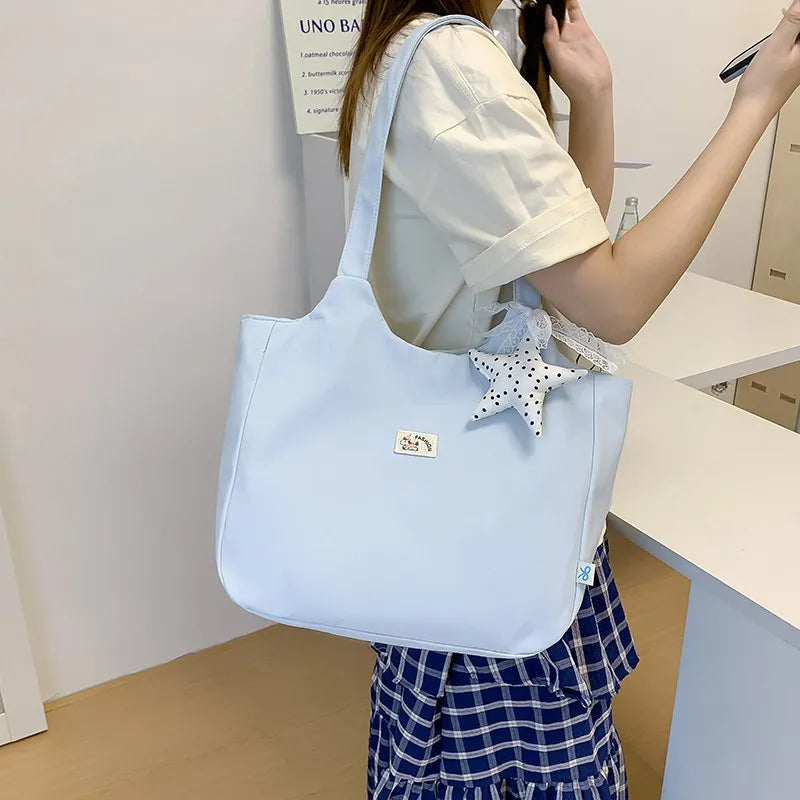 Nixie Cartoon Embroidered Tote Bag – Large Women's Shoulder Bag Women's Tote Bag Nixie