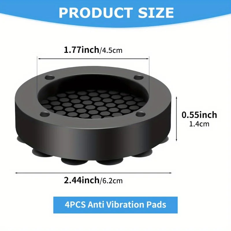 4-Pack Anti-Vibration Pads for Washing Machine & Appliances Appliance Vibration Pads Nixie