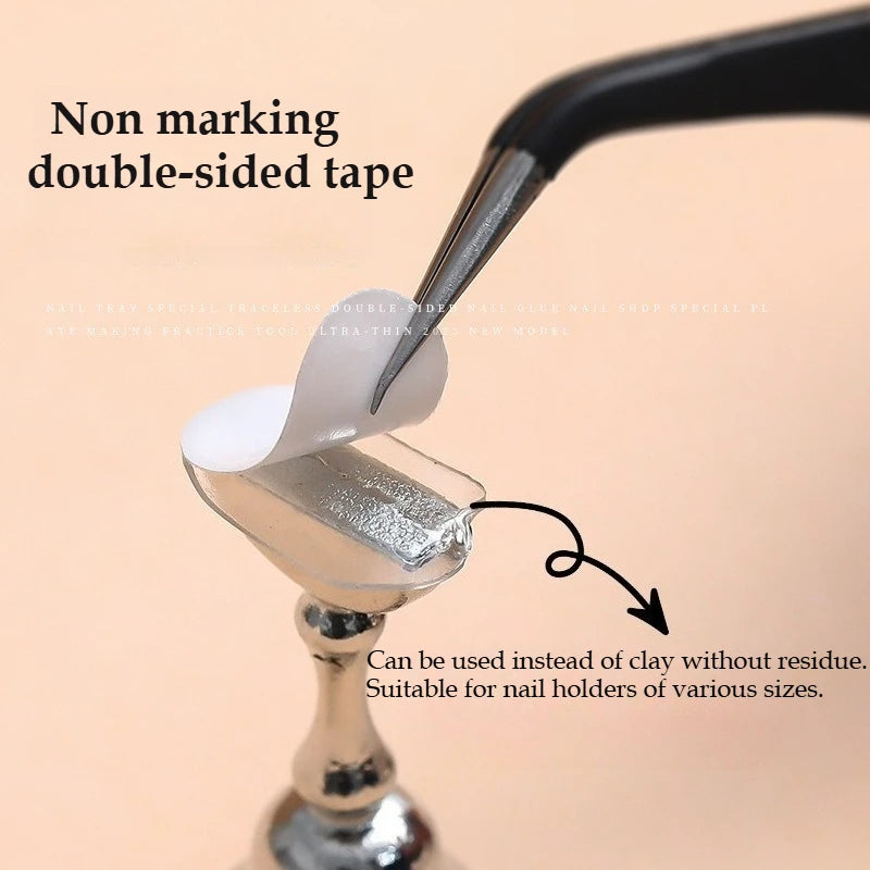100Pcs Double-Sided Clear Nail Gel Tape – Nail Tip Display Strip Nail Art Tape Nixie