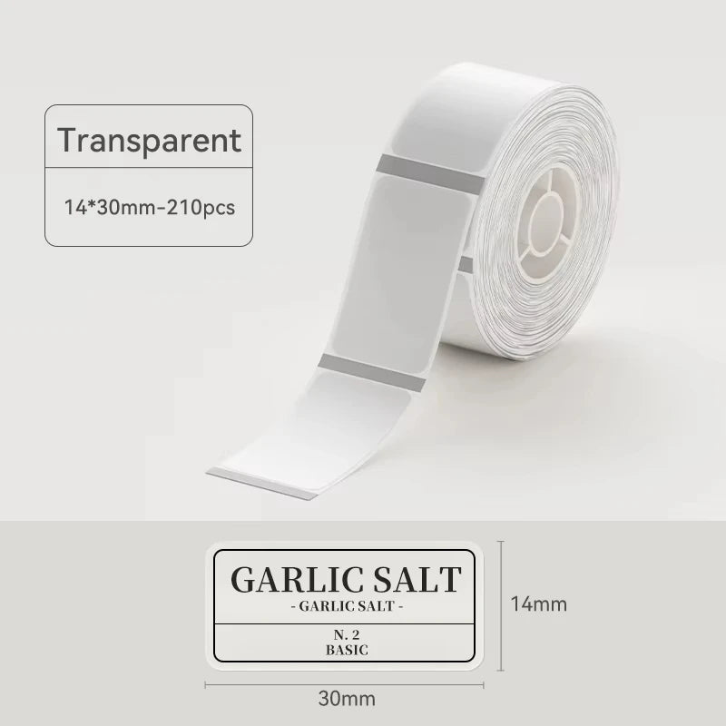 NIIMBOT Thermal Label Sticker Roll – D110, D11, D101 Compatible Thermal Label Roll Nixie 1 Roll Transparent