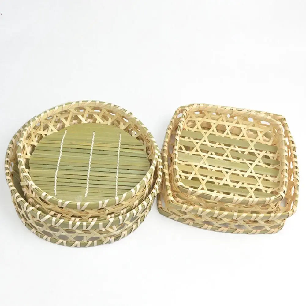 Miniature Woven Bamboo Basket – 1:12 & 1:6 Dollhouse Decor