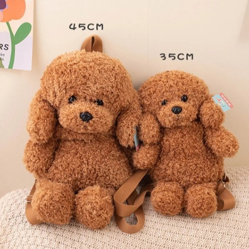 Kawaii Plush Teddy Dog Backpack – Cute Poodle Bag for Girls Plush Animal Backpack Nixie