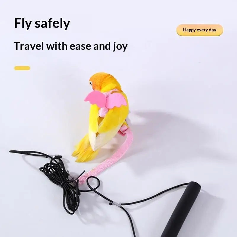 Parrot Harness & Leash Set – Budgie Cockatiel Outdoor Training Bird Harness Leash Nixie