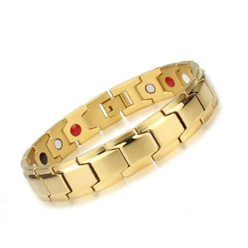Gold Magnetic Bracelet Unisex – Luxury Oil Drip & Zircon Fashion Bracelet Nixie