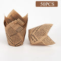 50pcs Cupcake Liners – Oil-Proof High-Temp Baking Molds