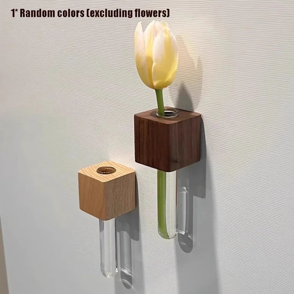 Wooden Refrigerator Vase – French Country Flower Holder