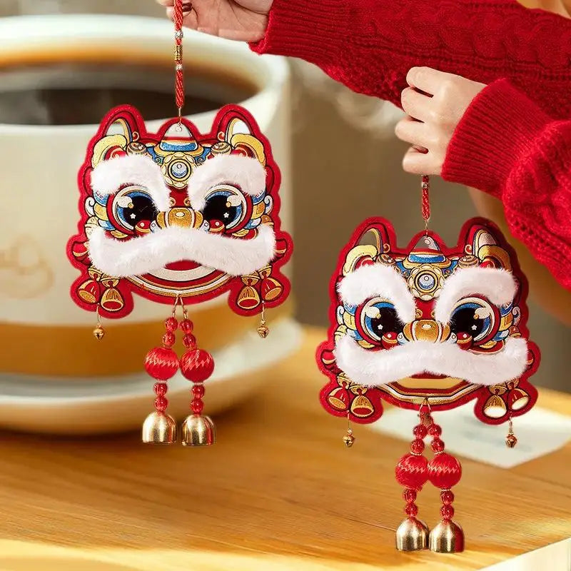 2026 Chinese New Year Horse Year Lion Dance Hanging Ornament Holiday Hanging Ornament Nixie