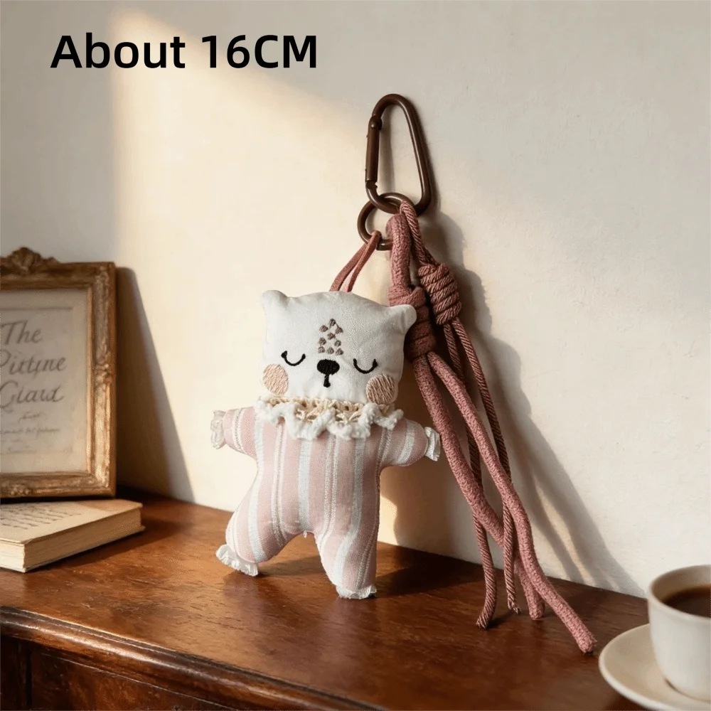 Cartoon Doll Charm Braided Lanyard – Forest-Style Bag Keychain Bag Charm Keychain Nixie