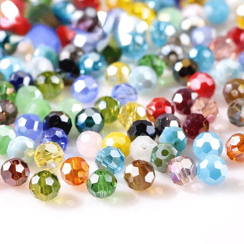 Colorful Faceted Crystal Glass Beads – DIY Jewelry Making