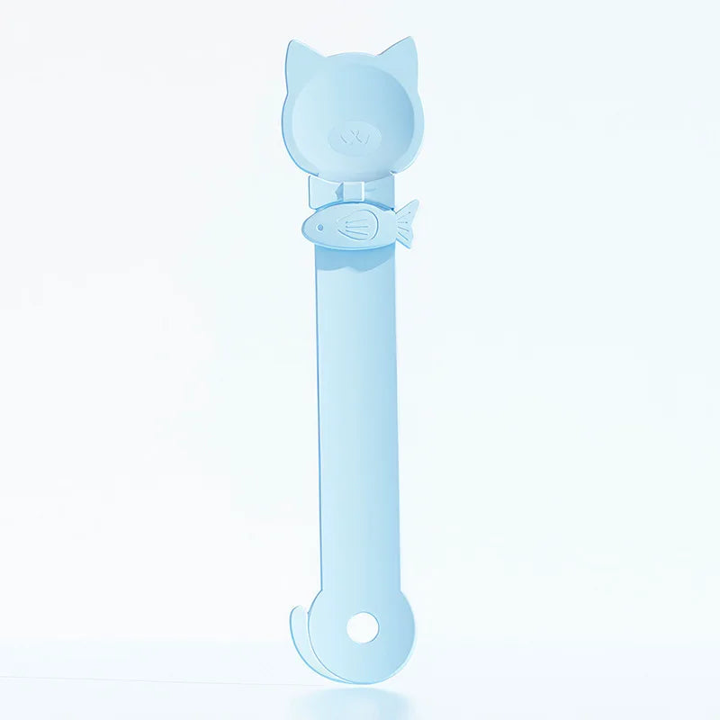 Cat Strip Feeder Spoon – Long Handle Lickable Wet Food Dispenser Cat Food Feeder Nixie New-Blue