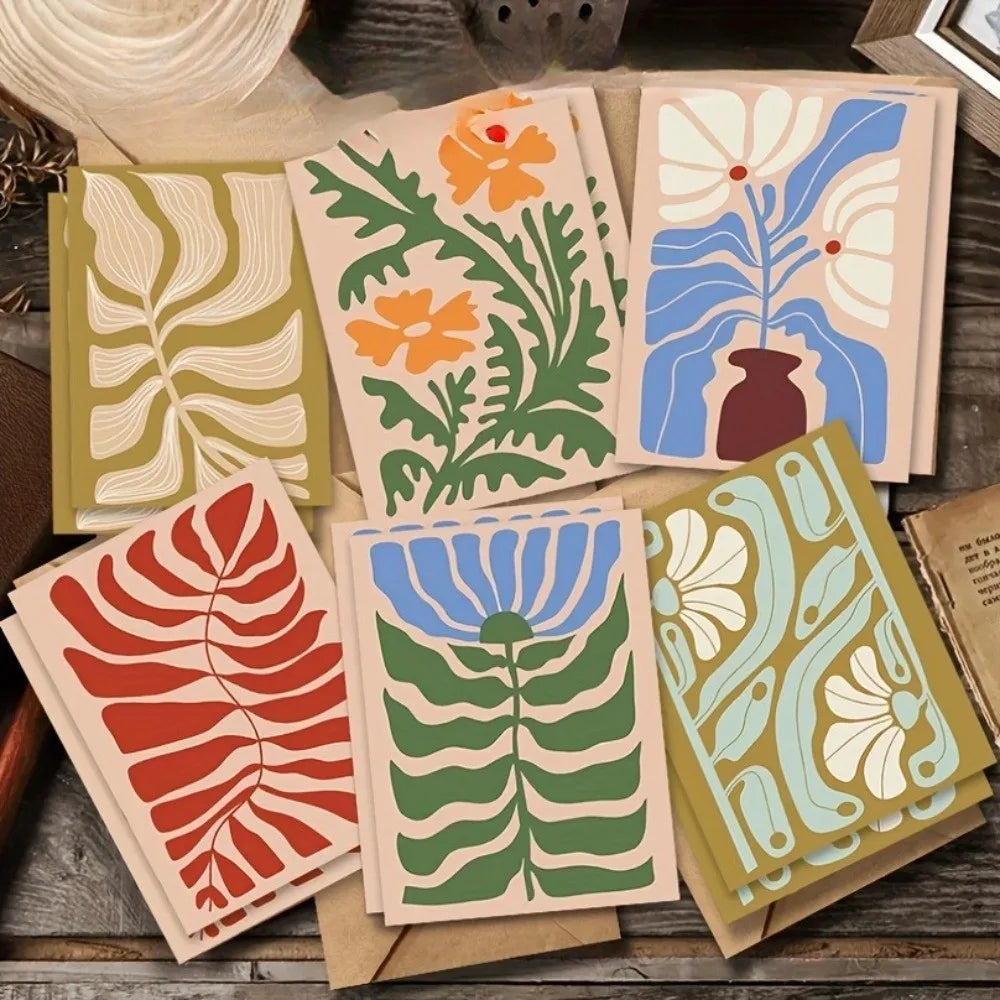 Boho Floral Thank You Cards with Envelopes — 12 or 24 Pack Greeting Card Set Nixie