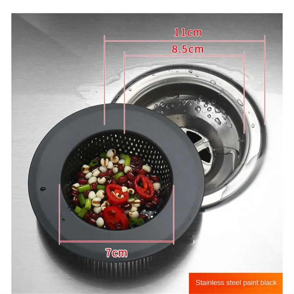Stainless Steel Sink Strainer Black Drain Filter – Anti-Clog Mesh Sink Drain Strainer Nixie