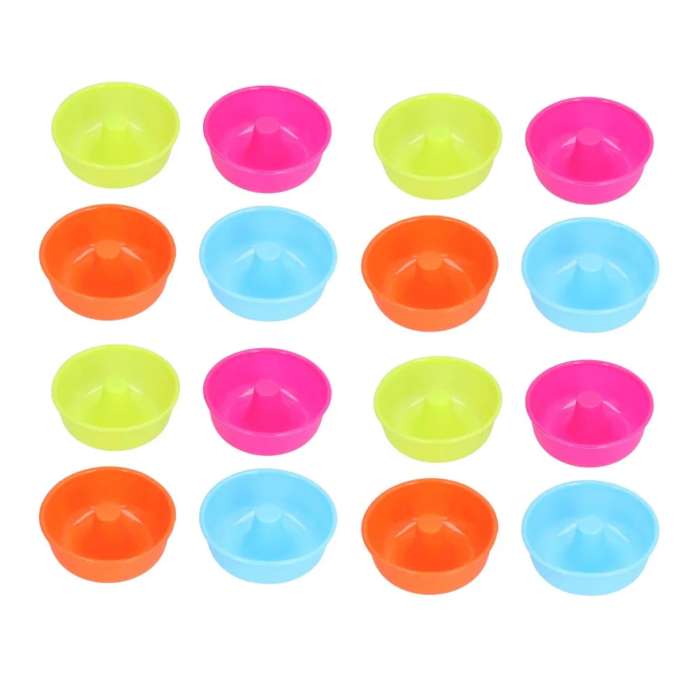 16-Piece Silicone Donut Mold Set – Non-Stick Colorful Baking Cups Silicone Baking Mold Nixie