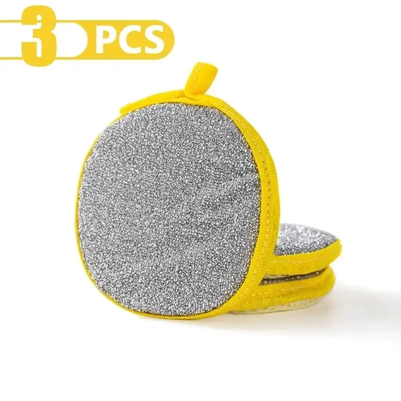 Double-Sided Reusable Dishwashing Magic Sponge | Kitchen Scrubber Dishwashing Sponge Nixie 3PCS