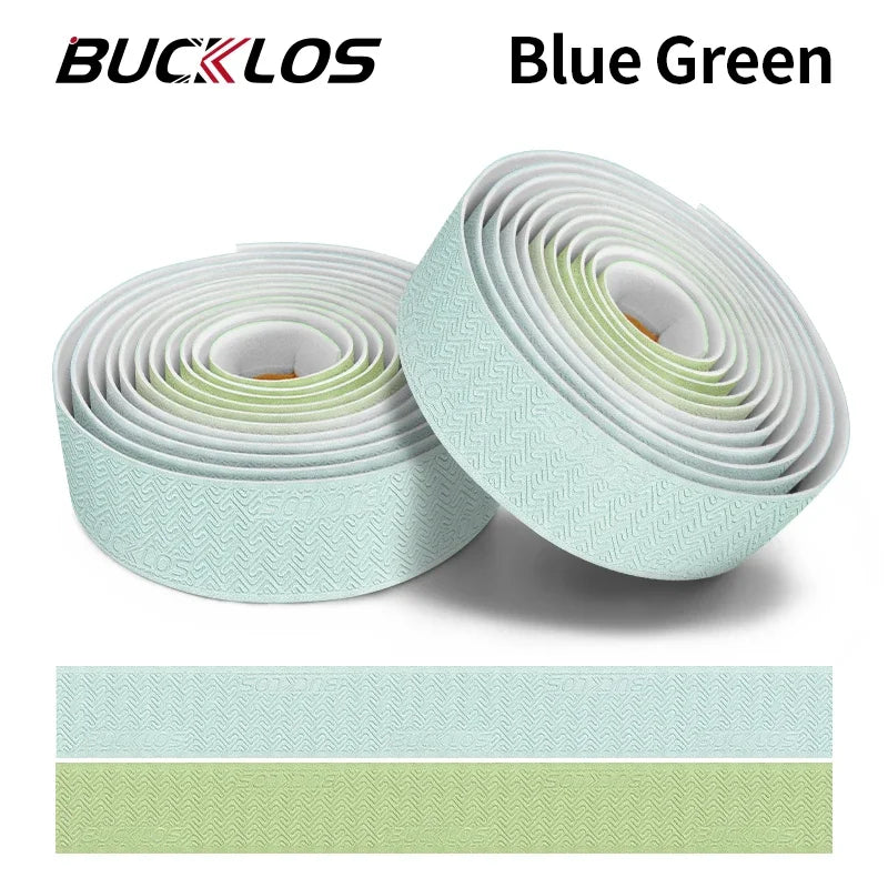 BUCKLOS Gradient Bike Handlebar Tape – Road & Gravel Bar Wrap Bike Handlebar Tape Nixie BLUE-GREEN