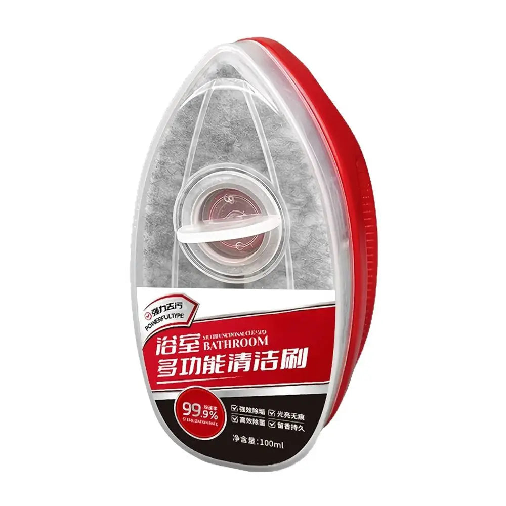 Bathroom Cleaner Brush with 100ml Liquid Compartment & Sponge