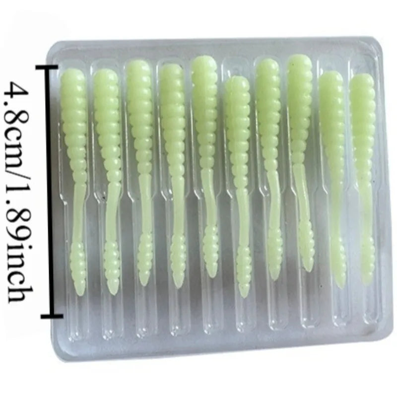 10Pcs T-Tail Minnow Micro Lure 48mm Slow Sinking Fishing Bait Fishing Micro Lure Nixie