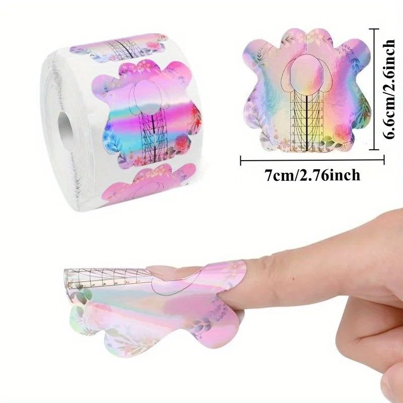 100/300Pcs Nail Extension Form Stickers for Gel & Acrylic Nail Extension Forms Nixie
