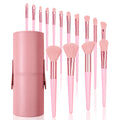 15-Piece Pink Makeup Brush Set with Storage Barrel | Nixie Makeup Brush Set Nixie Pink