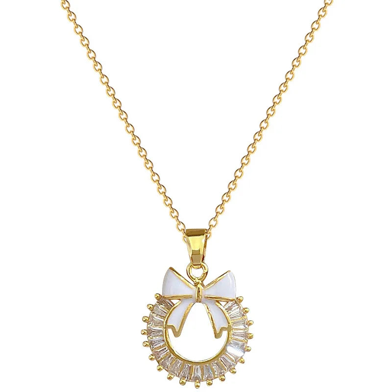 Butterfly Knot Pendant Necklace – Gold Stainless Steel Women Pendant Necklace Nixie