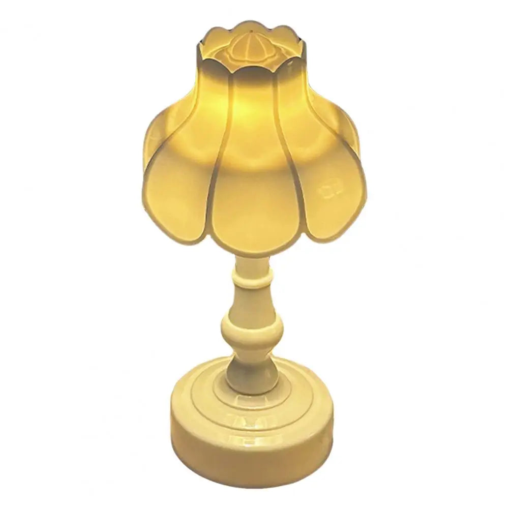 Flower Shape Night Light Touch Control Portable Desk Lamp LED Night Light Nixie White A