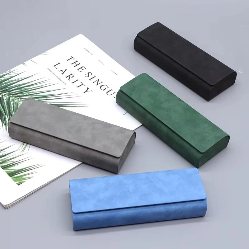 Hard-Shell PU Leather Glasses Case – Scratch-Free Eyewear Pouch Eyewear Storage Case Nixie