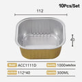 Disposable Aluminum Foil Lunch Containers with Gold Lids, 10pk Foil Food Containers Nixie A1