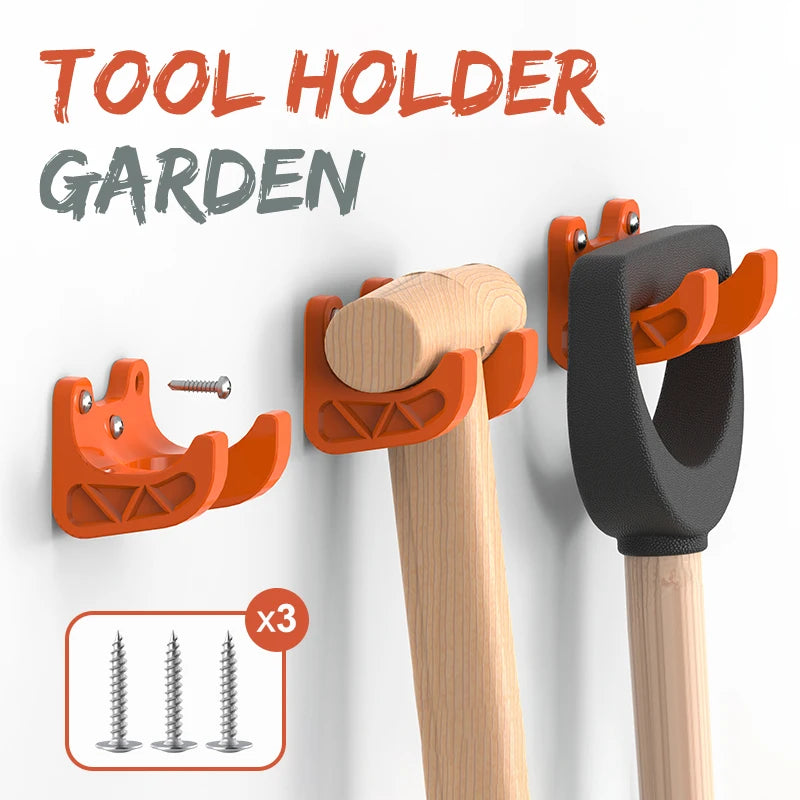 Wall-Mounted Garden Tool Hanger Hooks 35mm | Space-Saving