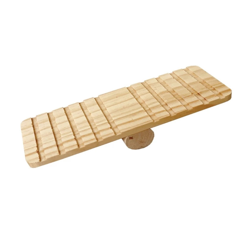 Wooden Hamster Seesaw Bridge Toy – Ladder & Hammock for Pets Small Pet Toy Nixie