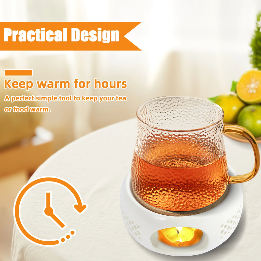 Hollow Ceramic Teapot Warmer Candle Heating Base Holder Teapot Warmer Base Nixie