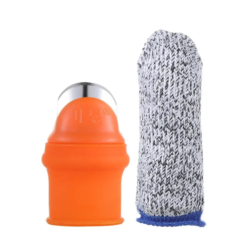 Thumb Cutter & Cut-Resistant Finger Sleeve Bean Picker Set Garden Harvesting Tool Nixie