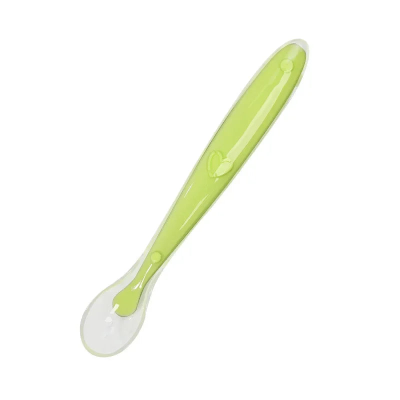 Baby Silicone Feeding Spoon Set – BPA-Free, 4 Colors Baby Feeding Spoon Nixie Green