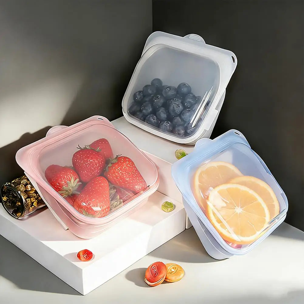 Reusable Silicone Food Storage Bags – Leak-Proof Freezer Pouches Silicone Storage Bags Nixie